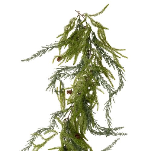 Girlanda z umelých borovicových vetvičiek so šiškami na adventnú dekoráciu 218 cm kúpiť | Floristik24.sk