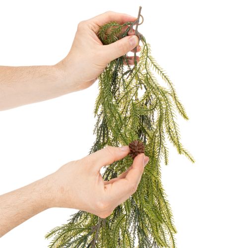 Girlanda z umelých borovicových vetvičiek so šiškami na adventnú dekoráciu 218 cm | Floristik24.sk