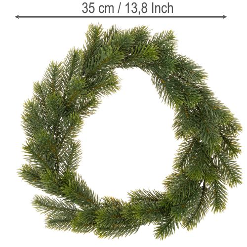 Umelý jedľový zelený veniec na dekoráciu dverí, 35 cm | Floristik24.sk