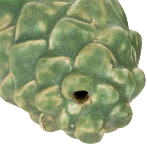 Keramická dekorácia z borovicových šišiek, dekorácia na stôl, jeseň, 14 cm, 3 kusy | Floristik24.sk