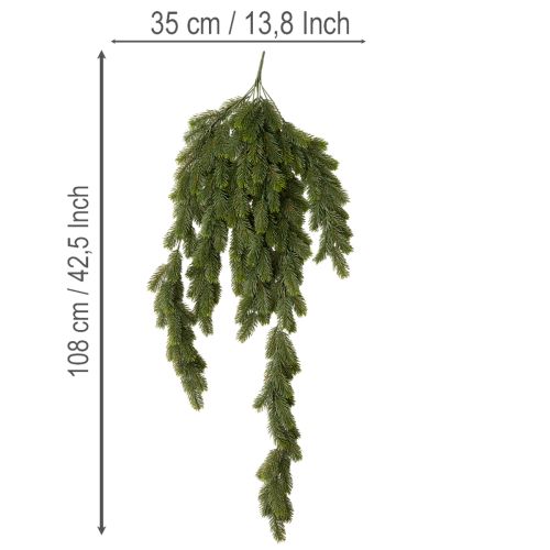 Umelá jedľová vetvička na vianočný stôl 108 cm | Floristik24.sk