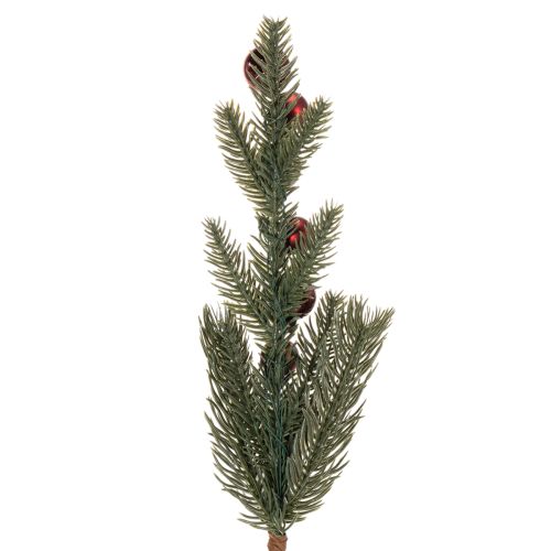 Umelá jedľová vetvička s vianočnými ozdobami, 48 cm, 2 kusy | Floristik24.sk