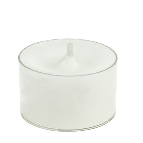 položky Čajové sviečky biele v plastovej miske 50ks
