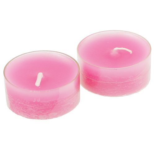 Floristik24 Čajové sviečky ružové 18ks