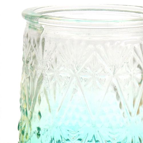 Floristik24 Sviečka na čaj oranžová/žltá/tyrkysová Ø8cm 3ks