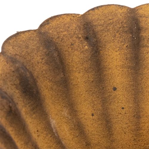 Vintage držiak na čajové sviečky, malá miska, hrdzavý kov, Ø10cm, V4,5cm | Floristik24.sk