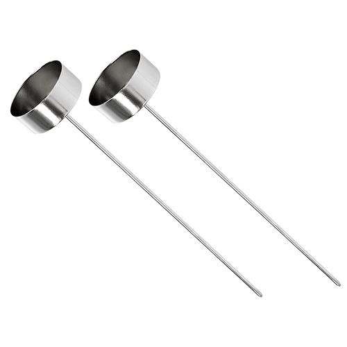 Svietnik na čajovú sviečku strieborný 21cm 8 ks