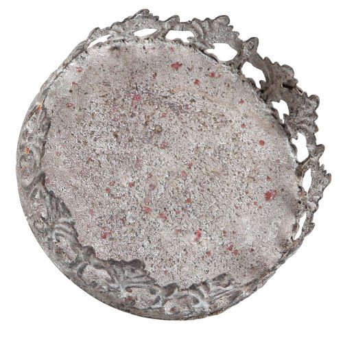 Floristik24 Svietnik na čajovú sviečku na zasunutie vintage Ø7cm V7,5cm šedý 4 ks