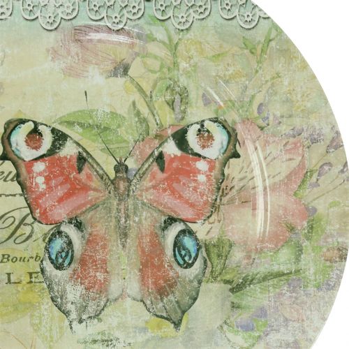 položky Ozdobný tanier vintage motýľ Ø32,5cm
