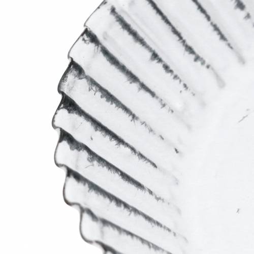 Floristik24 Ozdobný plech na pečenie zinkový biely Ø15cm V2cm