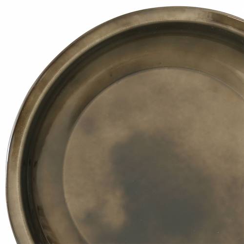 položky Ozdobný tanier z lesklého bronzového kovu Ø23,5cm