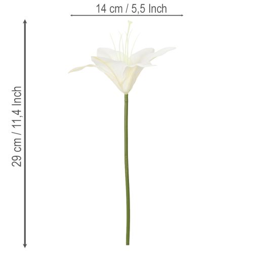 Umelé kvety bielej tigrovanej ľalie do vázy a aranžmánov, kytica 29 cm, 6 kusov | Floristik24.sk