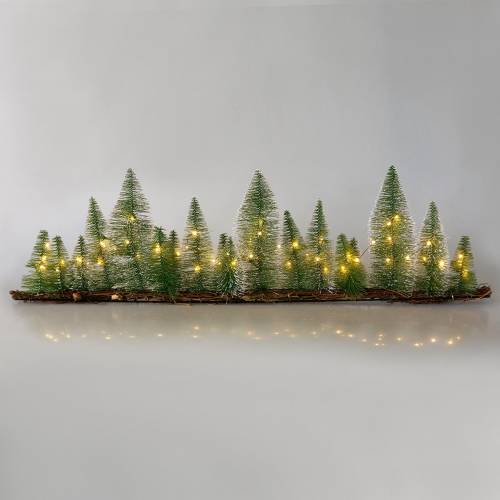 položky Stolová dekorácia zimný les s LED zelená 100cm 60L