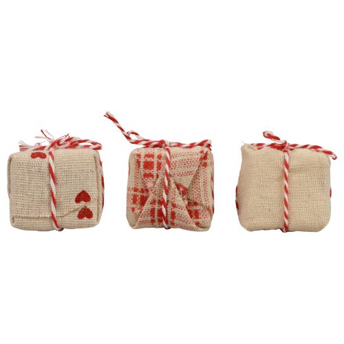 položky Stolová dekorácia Vianočné darčekové balenie dekorácia 3,5cm 9 ks