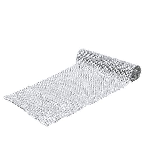 Floristik24 Behúň na stôl s flitrami svetlostrieborný Š25cm D228cm