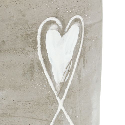 Floristik24 Betónový hrniec so srdcom Ø8cm V7cm 6ks