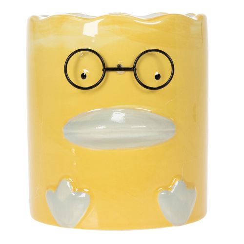 položky Valcovitá dekoratívna keramická váza v tvare kačky pre štýlový domov, 13 cm, 2 kusy