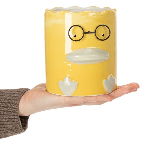 položky Valcovitá dekoratívna keramická váza v tvare kačky pre štýlový domov, 13 cm, 2 kusy