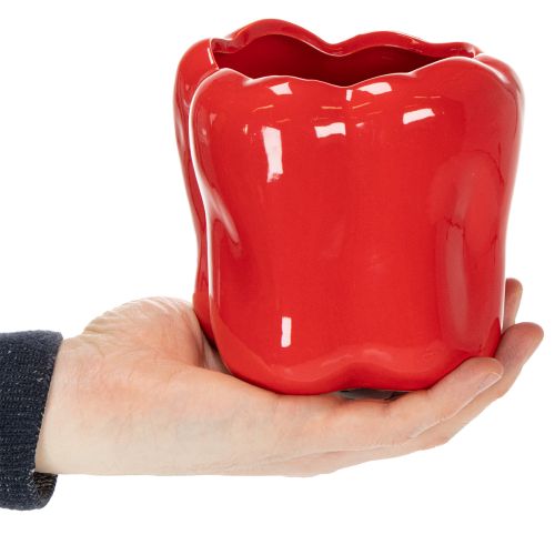 položky Keramický kvetináč Paprika do modernej kuchyne, vhodný do akéhokoľvek interiéru, 13 cm, 2 kusy