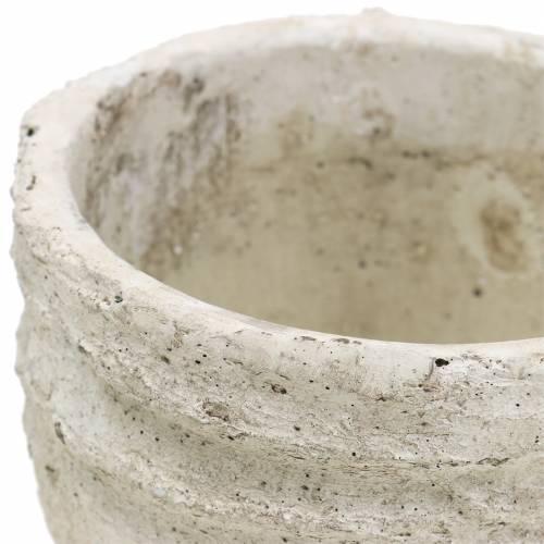 Floristik24 Črepník biely starožitný Ø12,5cm H11cm 2ks