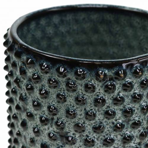 Floristik24 Kvetináč modrý, biely Ø7,5cm V8cm 4ks