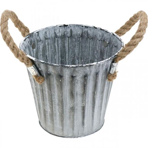 položky Kvetináč s rúčkami, kovový kvetináč, ozdobný kvetináč na pestovanie Ø14,5 cm