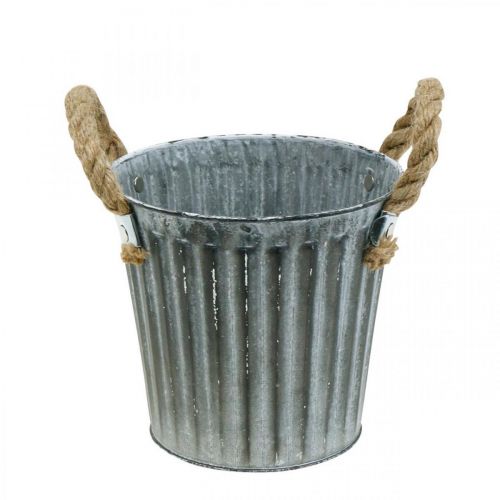 Kovový kvetináč, ozdobný kvetináč s rukoväťou, kvetináč, kvetináč Ø16,5 cm