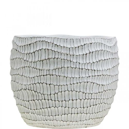 položky Kvetináč Concrete White Vintage Honeycomb Dekoračný kvetináč V15cm Ø15cm