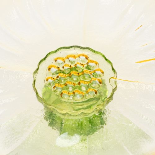 položky Dekoratívny sklenený tanier s nohou, kvetinový vzor, ideálny na slávnostnú prezentáciu, 15 cm