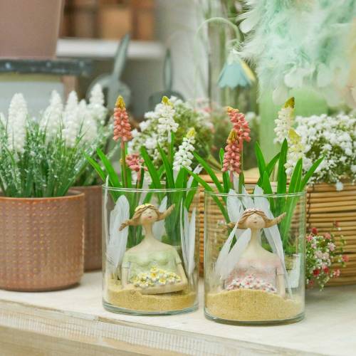 Floristik24 Hroznový hyacint v brezovom črepníku biely 24cm