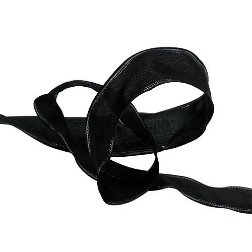 položky Smútočná stuha čierna s drôteným okrajom 40mm 20m