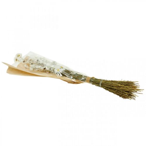 Floristik24 Sušené kvety Acroclinium Biele kvety suché kvetinárstvo 60g