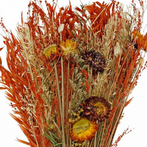 položky Sušené kvety kytica oranžová mix 42cm