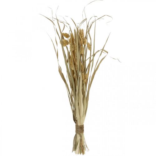 Sušené trávy a obilniny prírodné v zväzku sušená kytica 48cm