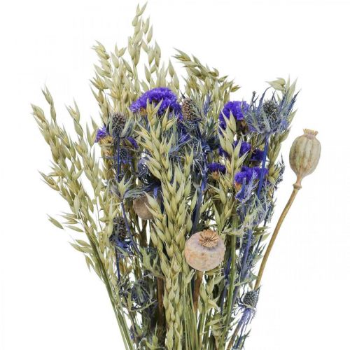 Floristik24 Kytica sušených kvetov Kytica lúčnych kvetov modrá V50cm 100g