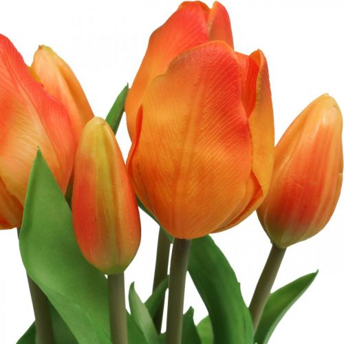 položky Umelý tulipán oranžová kytica umelých kvetov 38cm 7ks