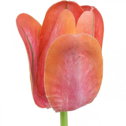 položky Tulipán umelý kvet červený, oranžový Umelý jarný kvet V67cm