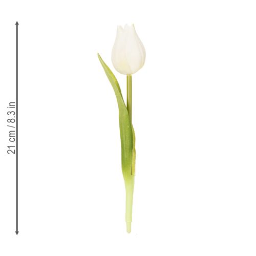 položky Umelý tulipán, realistická dekorácia, odolný hodvábny kvet do domácnosti, 21 cm, 6 kusov