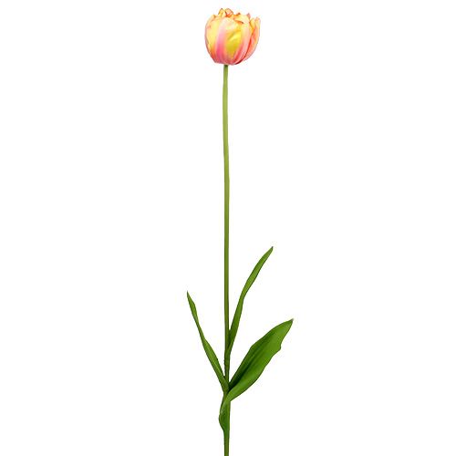 Floristik24 Tulipány ružovo-žlté 86cm 3ks