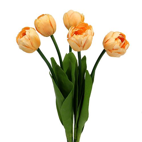 Floristik24 Kytica z tulipánov marhuľová 43cm