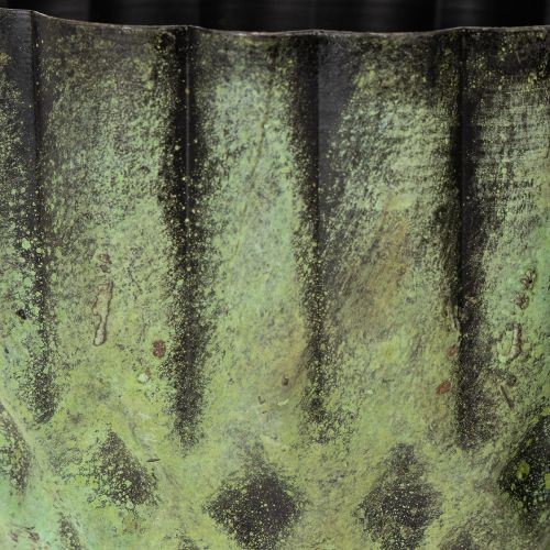 položky Starožitný kovový kvetináč, zelený, Ø14/12 cm, sada 2 kusov