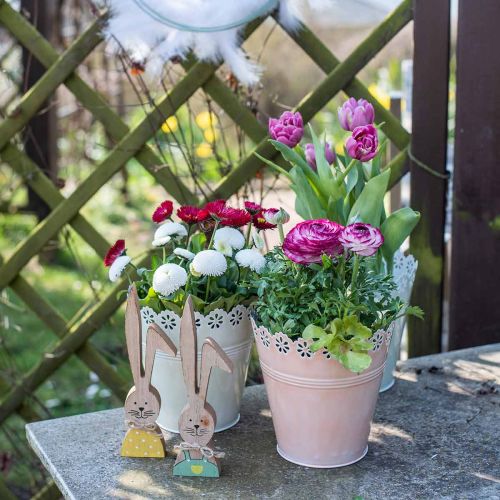 Floristik24 Kvetinová ozdoba kvetináč svetlozelená Ø15cm V15cm