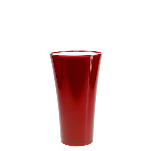 Floristik24 Váza “Fizzy” Ø13,5cm V20cm červená, 1ks