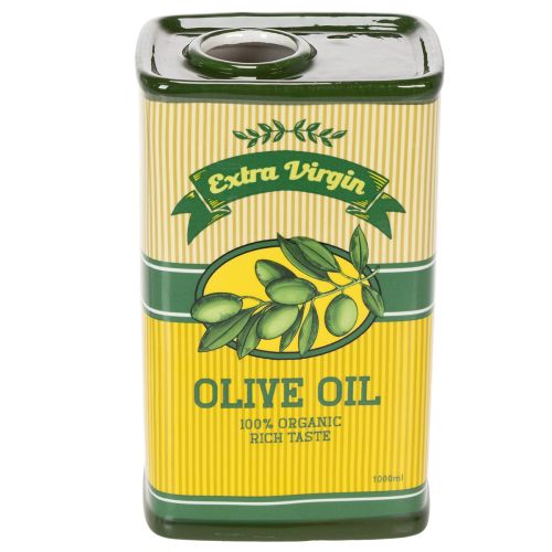 Floristik24 Keramická váza na olivový olej - perfektná dekorácia na stôl so sušenými kvetmi, 18 cm