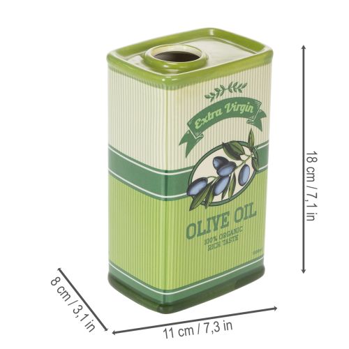 položky Váza na olivový olej, keramická, ideálna na dekoráciu kuchyne a stredomorského stola, 18 cm
