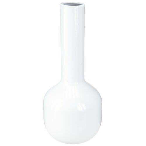 položky Moderná dekoračná váza kovová váza krémovo biela Ø10,5cm V25,5cm