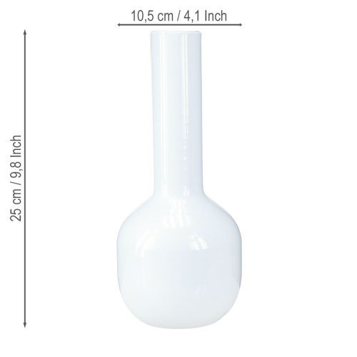 položky Moderná dekoračná váza kovová váza krémovo biela Ø10,5cm V25,5cm