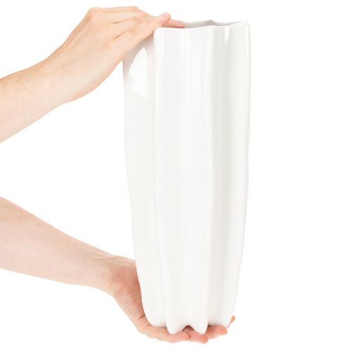 Váza na kvety s ryhovanou modernou dekoratívnou vázou 38 cm | Floristik24.sk