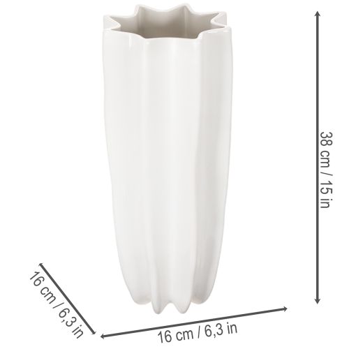 Váza na kvety s ryhovanou modernou dekoratívnou vázou 38 cm | Floristik24.sk