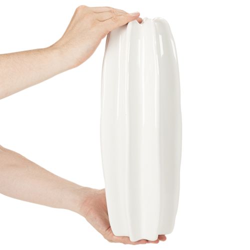 Rebrovaná váza, moderná keramická váza na sušené kvety, 40 cm | Floristik24.sk